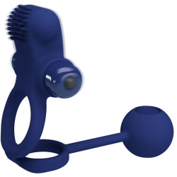 Pretty Love - Remington Double Anneau Vibrant Avec Plug Bleu